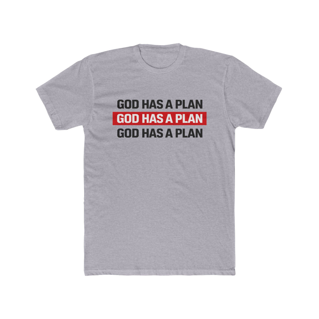 Mens God Has A Plan Tee - Inspirational Christian Message Shirt