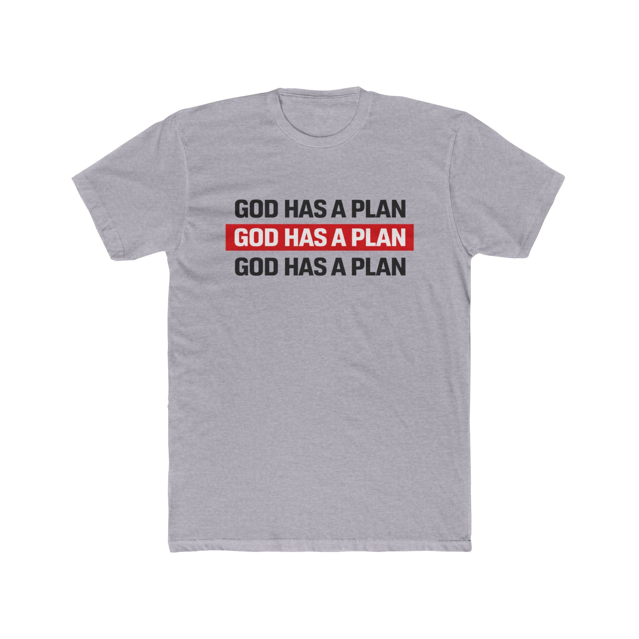 Mens God Has A Plan Tee - Inspirational Christian Message Shirt