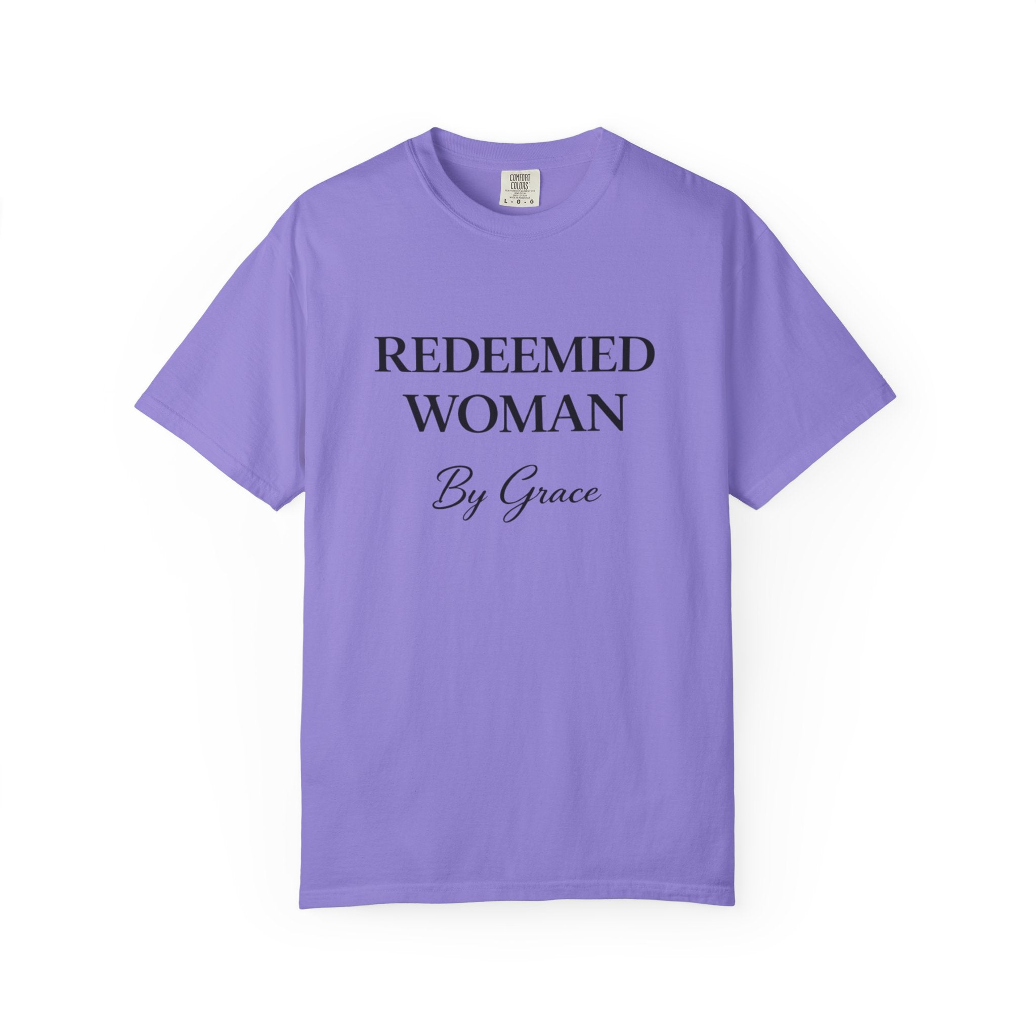 Redeemed Woman T-Shirt — "By Grace" Christian Faith Tee