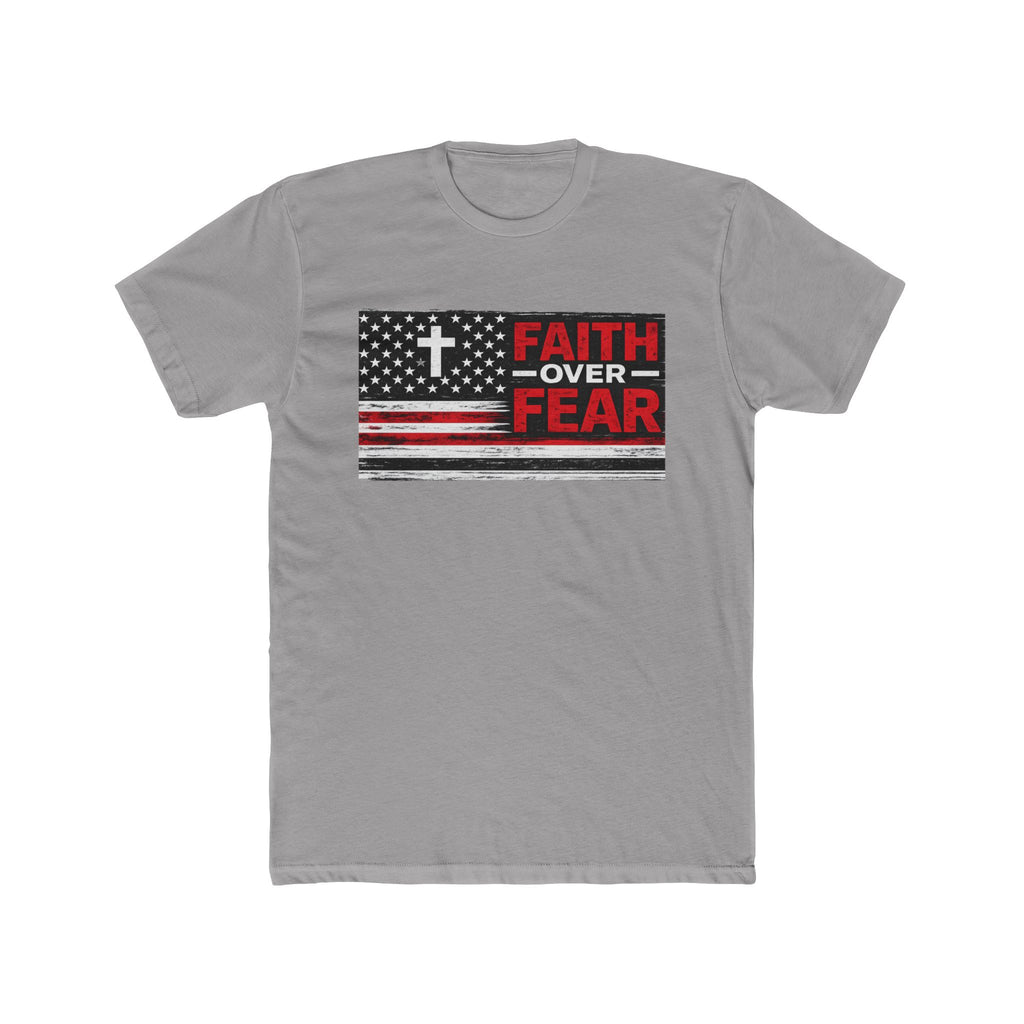 Faith Over Fear T‑Shirt — Christian Flag Graphic Tee