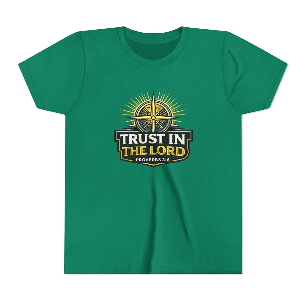 Youth Tee - "Trust in the Lord" Compass Design (Proverbs 3:5-6)