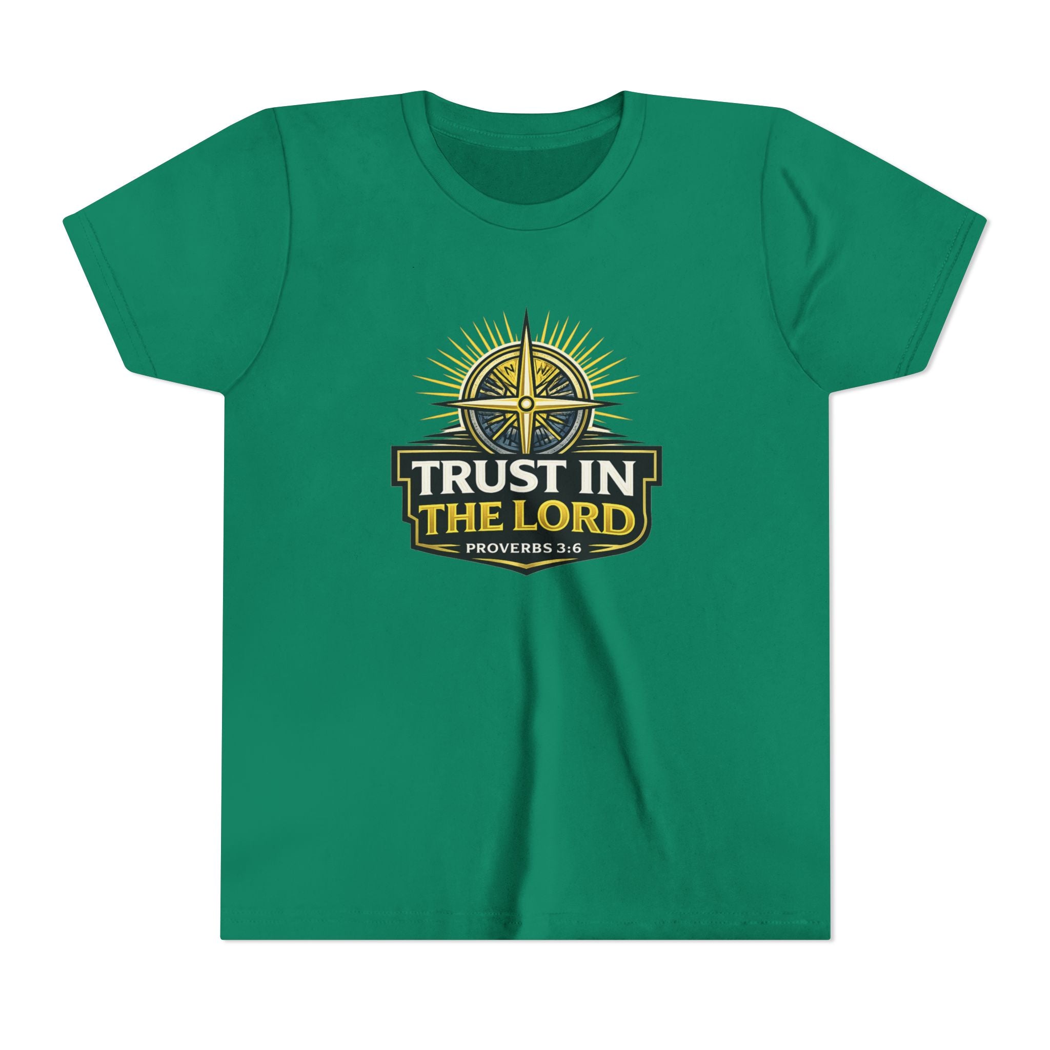 Youth Tee - "Trust in the Lord" Compass Design (Proverbs 3:5-6)