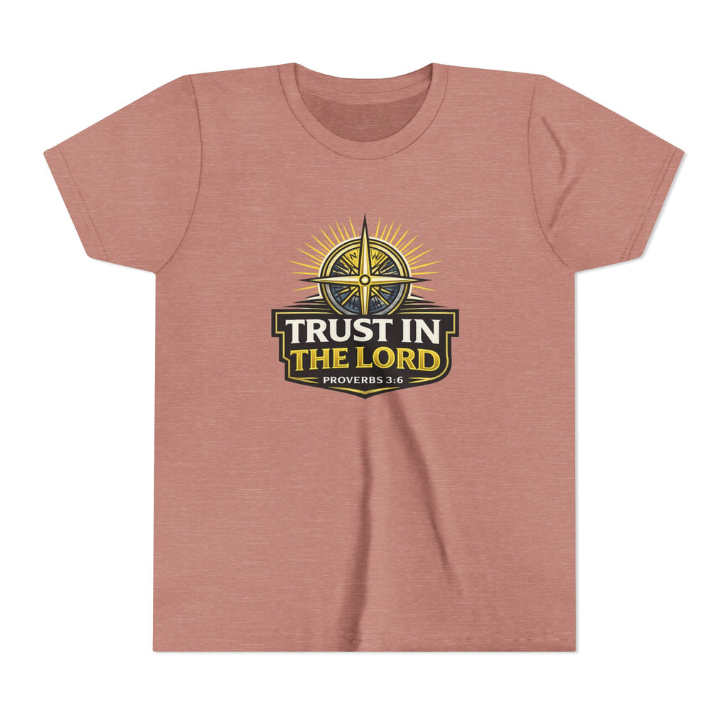 Youth Tee - "Trust in the Lord" Compass Design (Proverbs 3:5-6)
