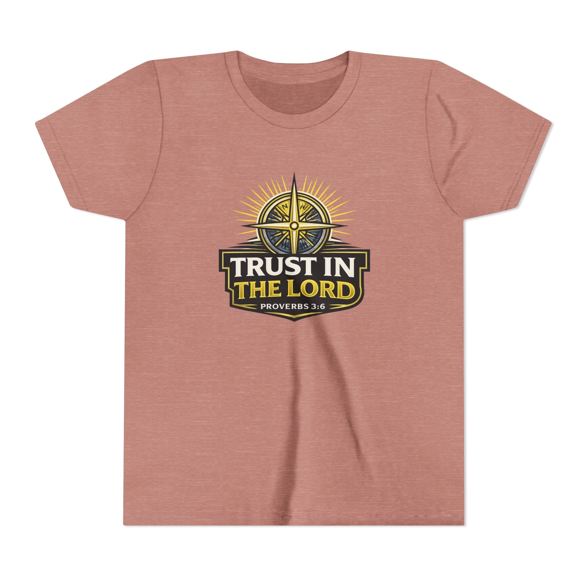 Youth Tee - "Trust in the Lord" Compass Design (Proverbs 3:5-6)
