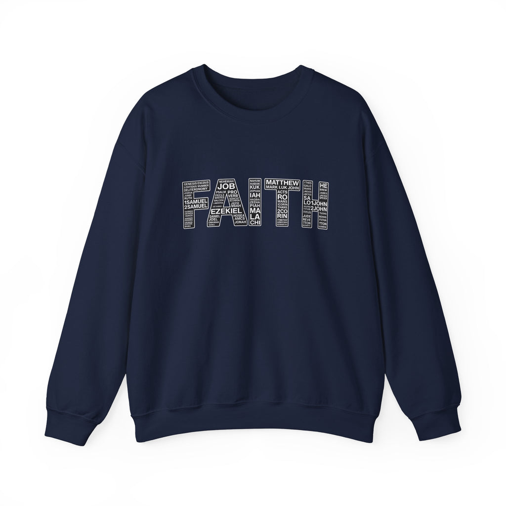 Womens Faith Graphic Sweatshirt  Inspirational Faith Crewneck