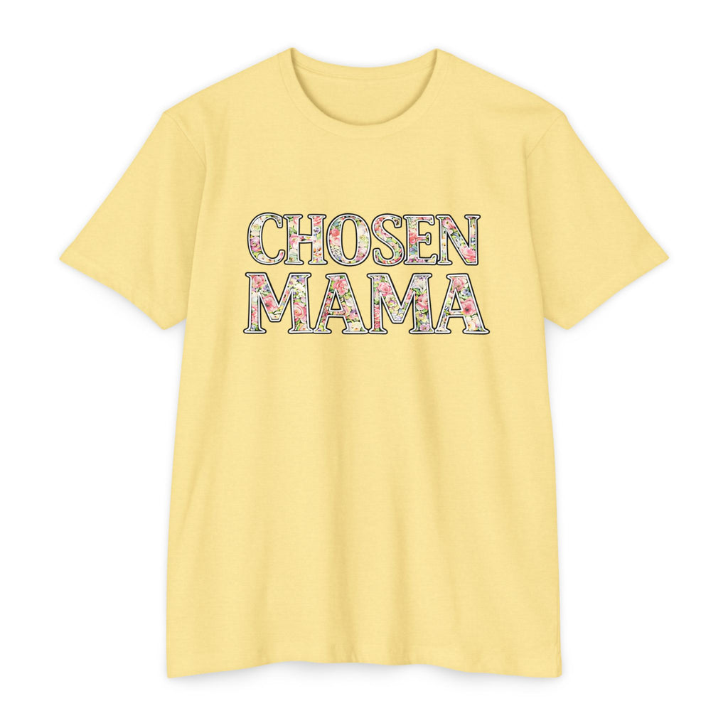 Womens Chosen Mama T-Shirt — Floral Graphic Mom Tee