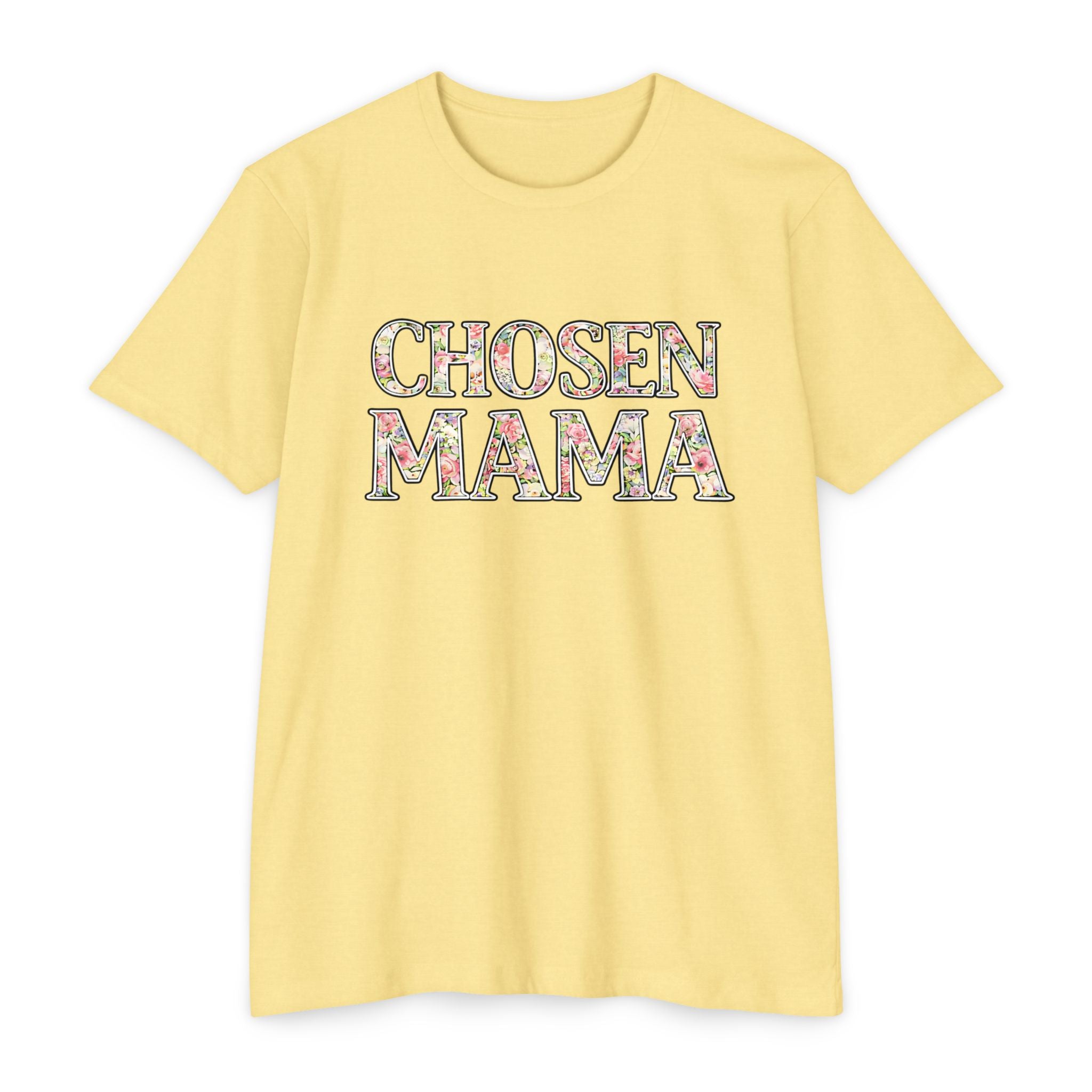 Womens Chosen Mama T-Shirt — Floral Graphic Mom Tee