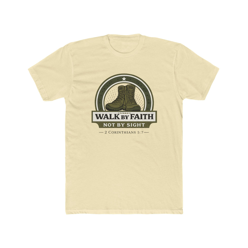 Walk By Faith boots graphic Tee | Christian scripture apparel, 2 Corinthians quote