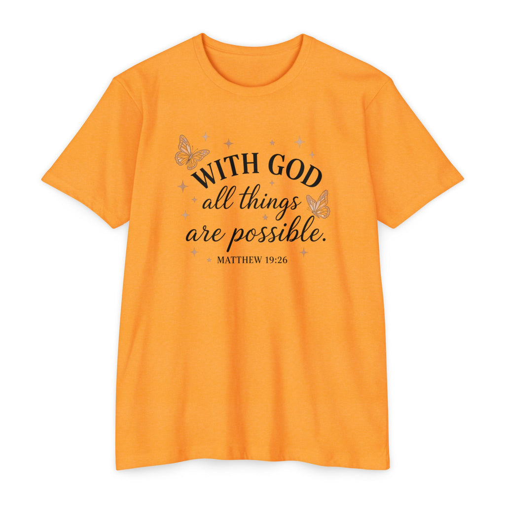 With God All Things Are Possible T-Shirt — Christian Inspirational Tee