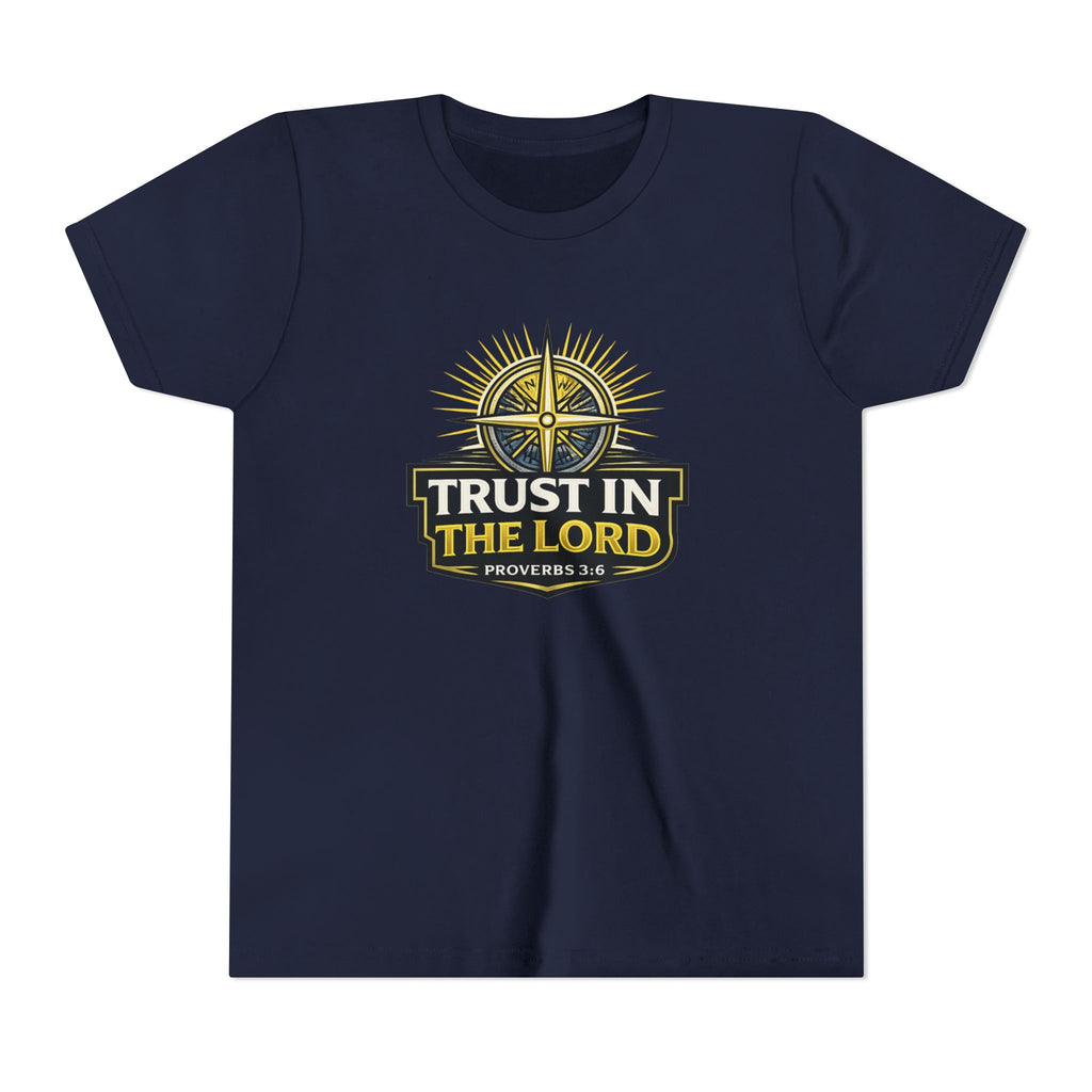 Youth Tee - "Trust in the Lord" Compass Design (Proverbs 3:5-6)