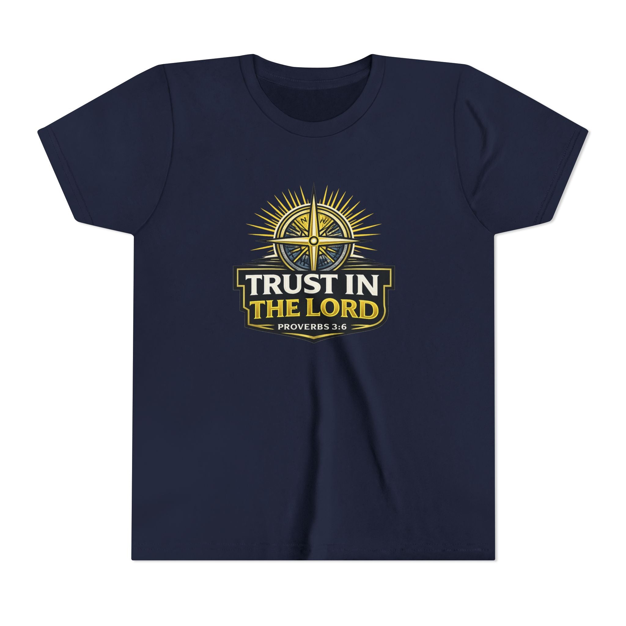 Youth Tee - "Trust in the Lord" Compass Design (Proverbs 3:5-6)