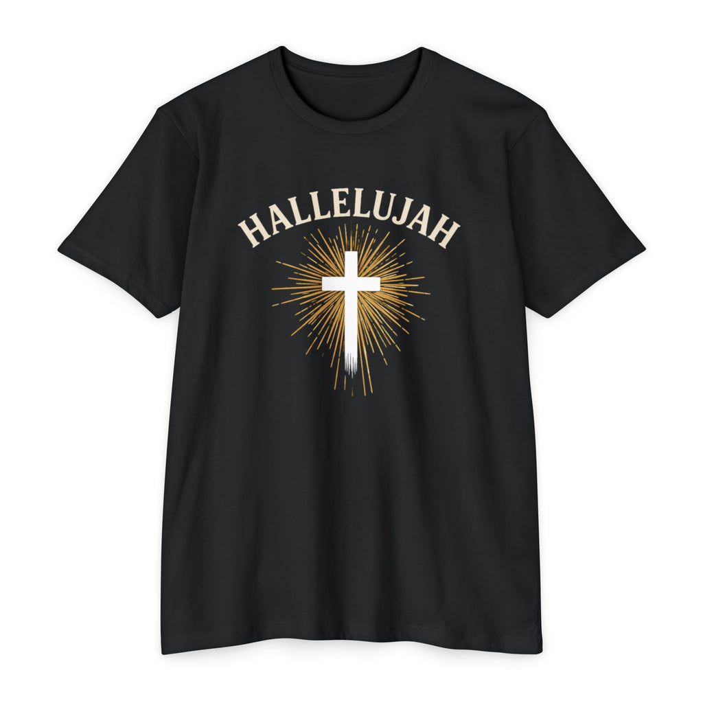 Womens Christian Hallelujah Cross T-Shirt