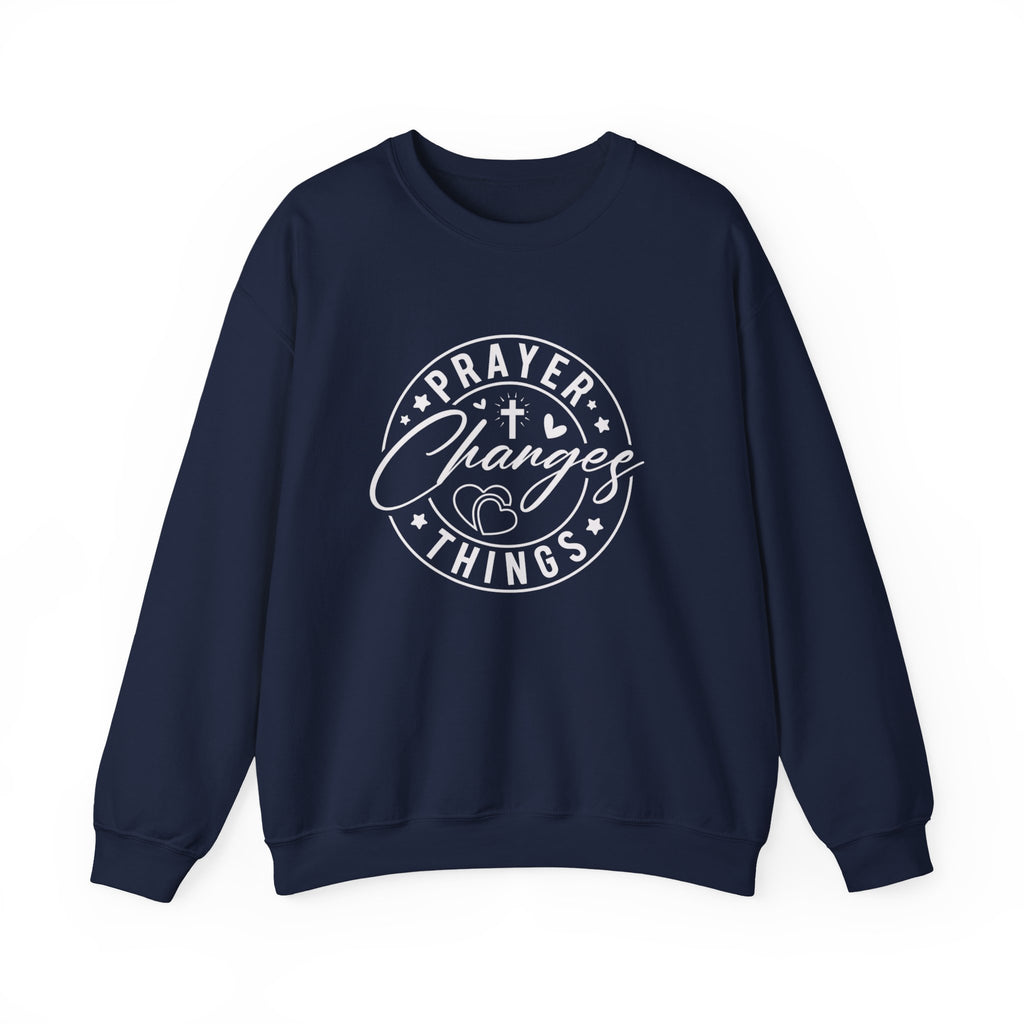 Prayer Changes Things Sweatshirt — Inspirational Christian Crewneck