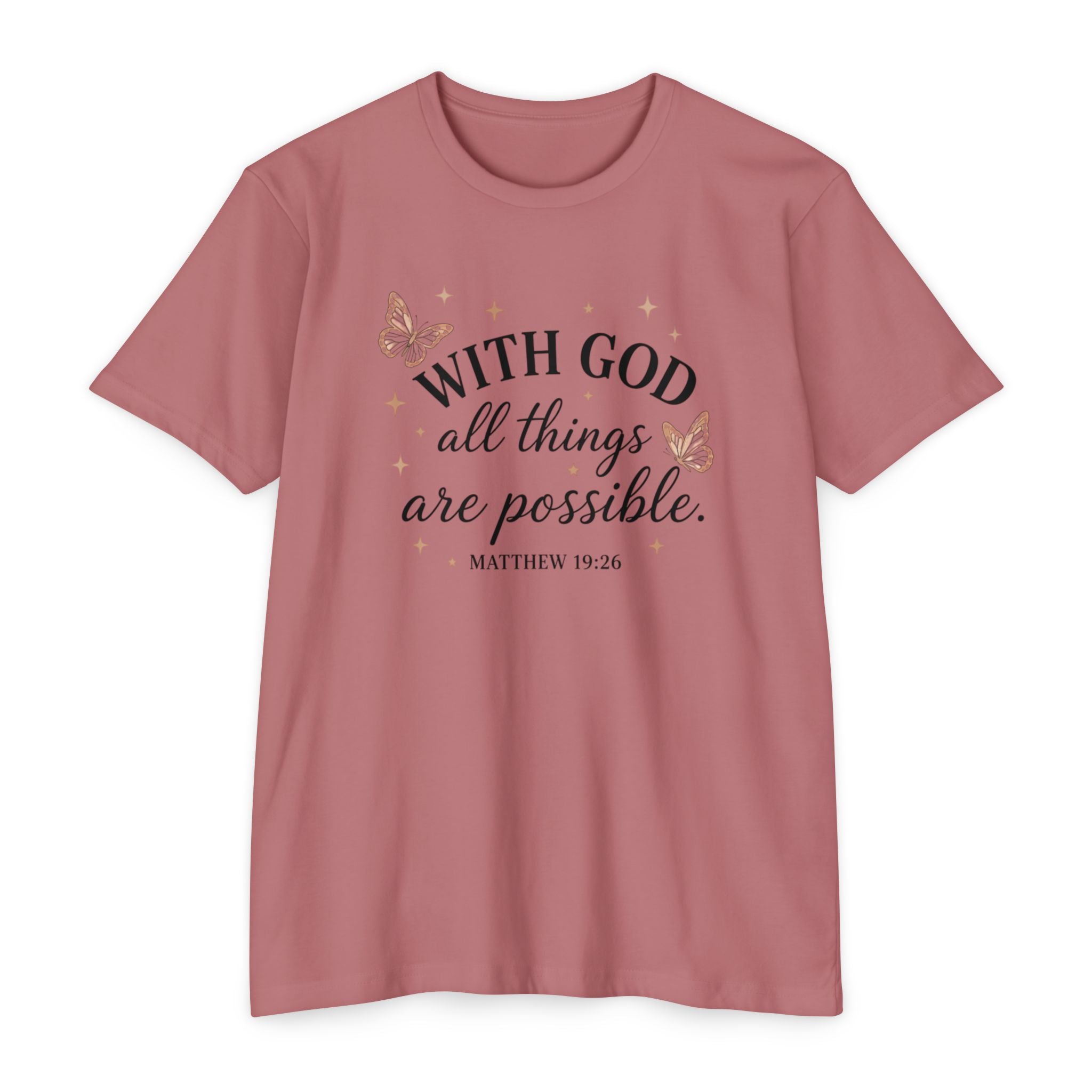 With God All Things Are Possible T-Shirt — Christian Inspirational Tee