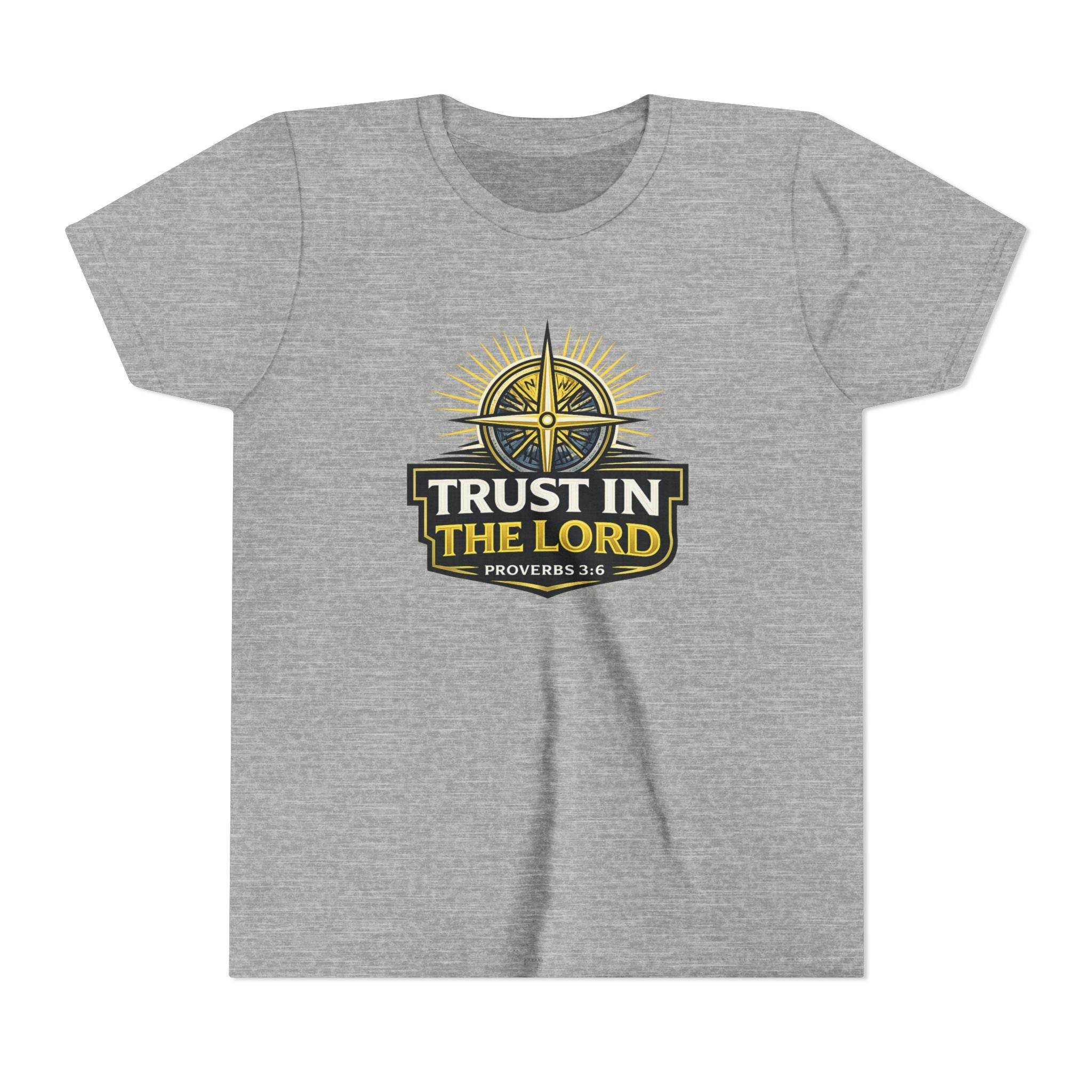 Youth Tee - "Trust in the Lord" Compass Design (Proverbs 3:5-6)
