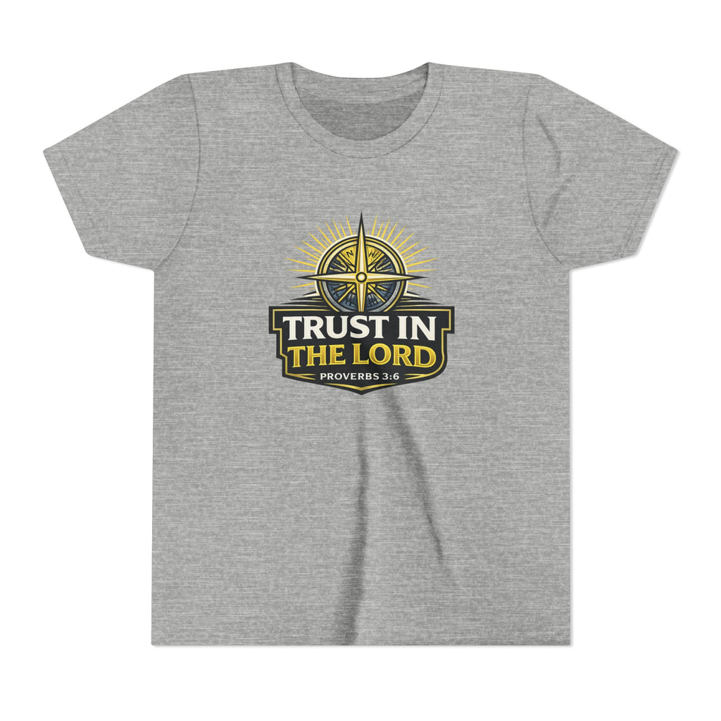 Youth Tee - "Trust in the Lord" Compass Design (Proverbs 3:5-6)