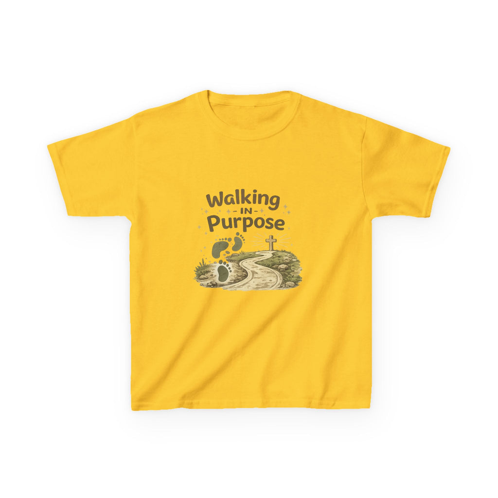 Kids Tee — "Walking in Purpose" Inspirational Christian Kids T-Shirt