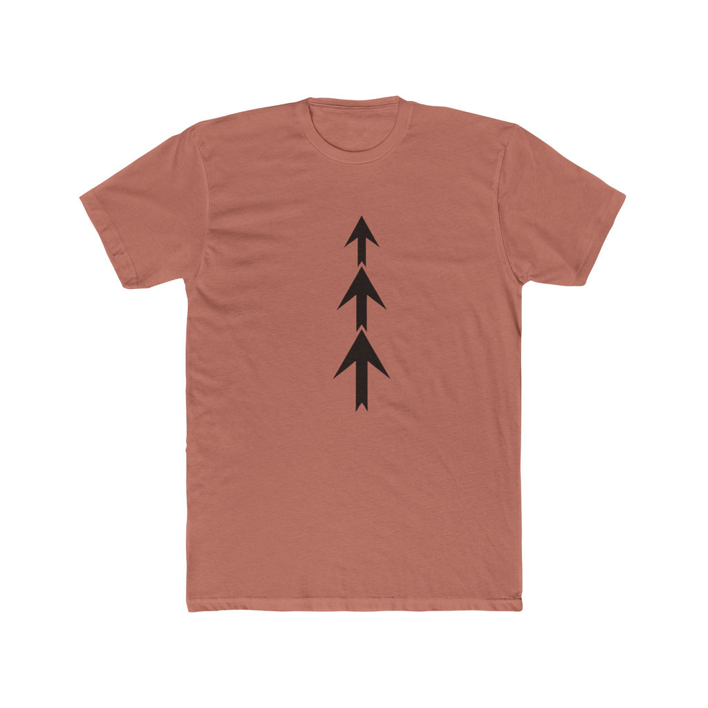 Triple Arrow Vertical Tee | Minimal Geometric Arrow Shirt