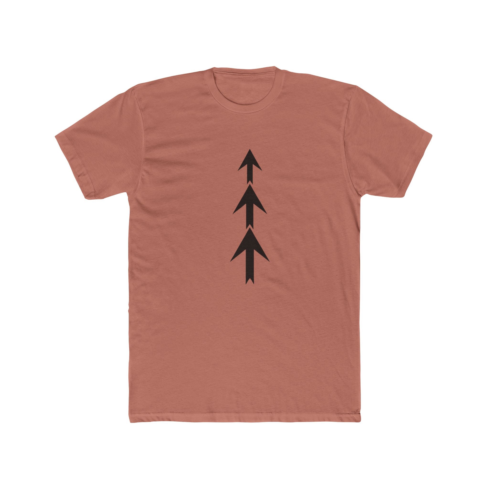 Triple Arrow Vertical Tee | Minimal Geometric Arrow Shirt
