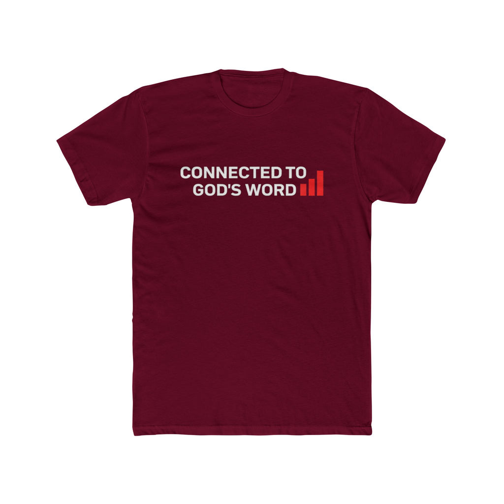 Connected to God's Word | Men Christian Faith Graphic Shirt