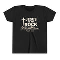 Girls Youth Tee — "Jesus Is My Rock" Psalm 18:2 Christian Kids T-Shirt