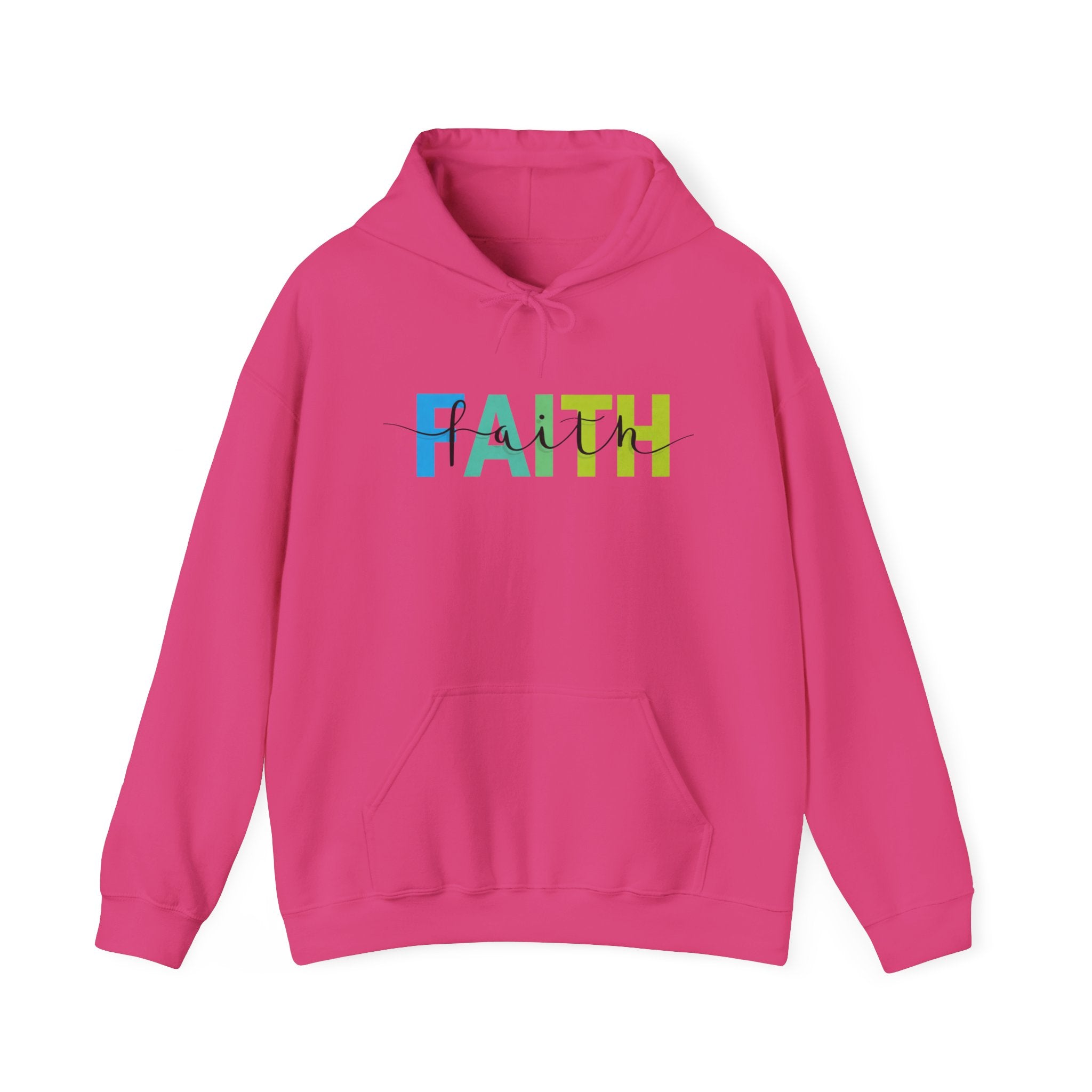 Faith Layered Graphic Hoodie — Inspiring Christian Faith Sweatshirt