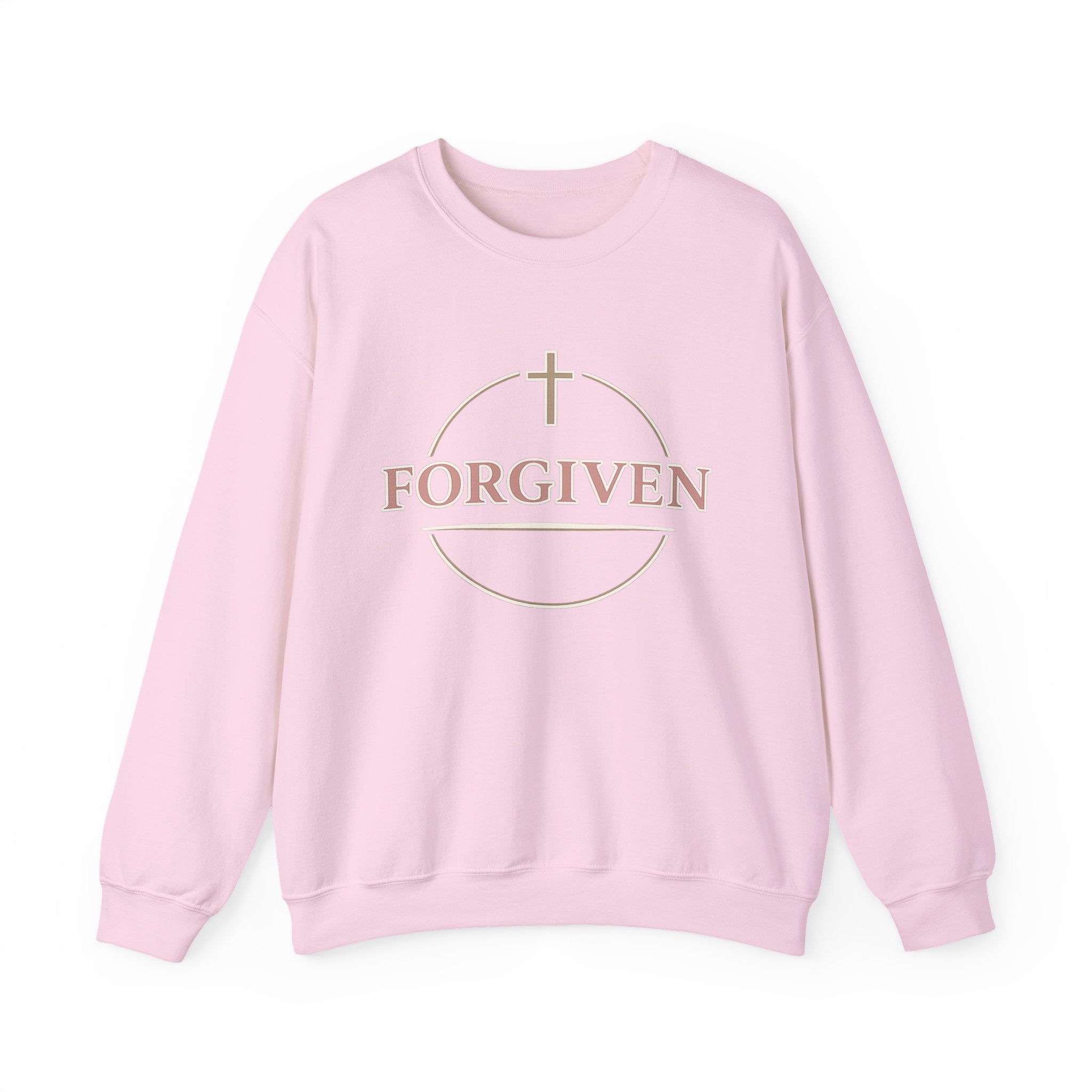 Womens Forgiven Crewneck Sweatshirt — Christian Faith Cross Pullover
