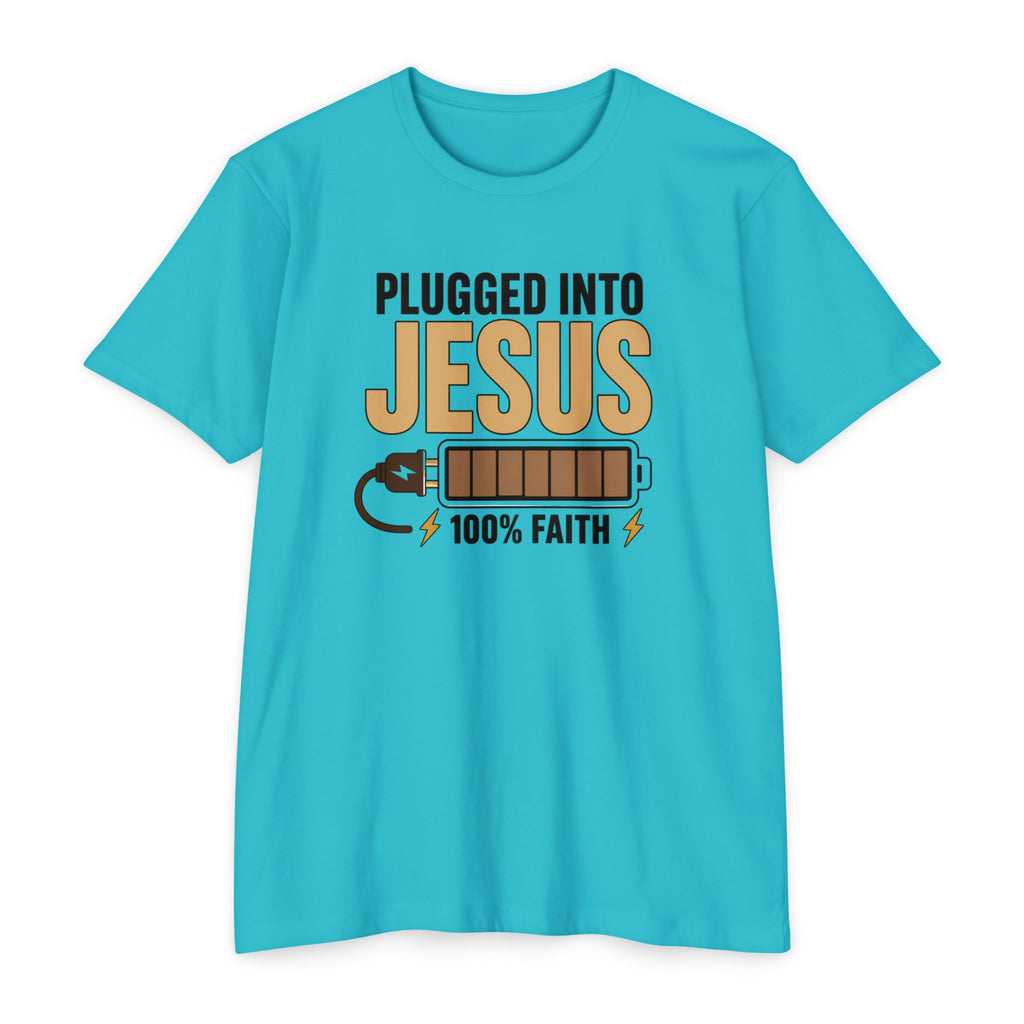 Womens Plugged Into Jesus T-Shirt |