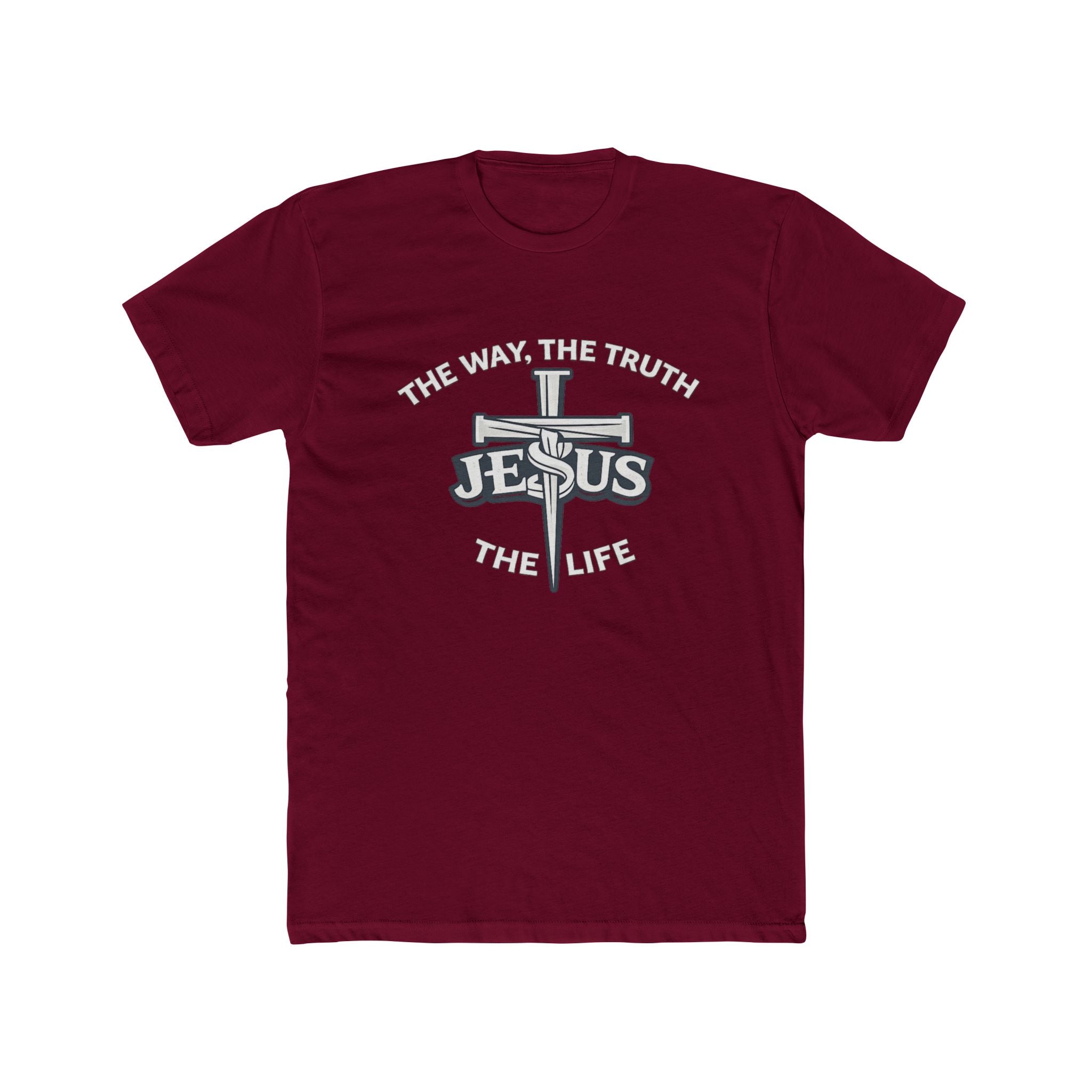 Jesus Cross Design T-Shirt | The Way The Truth & Life Christian Tee