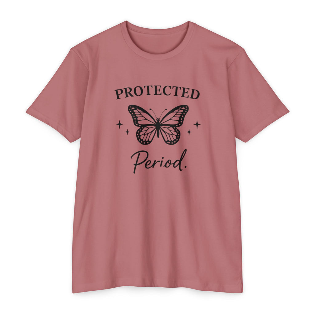 Protected Period Tee — Butterfly Graphic Feminist Message T-Shirt