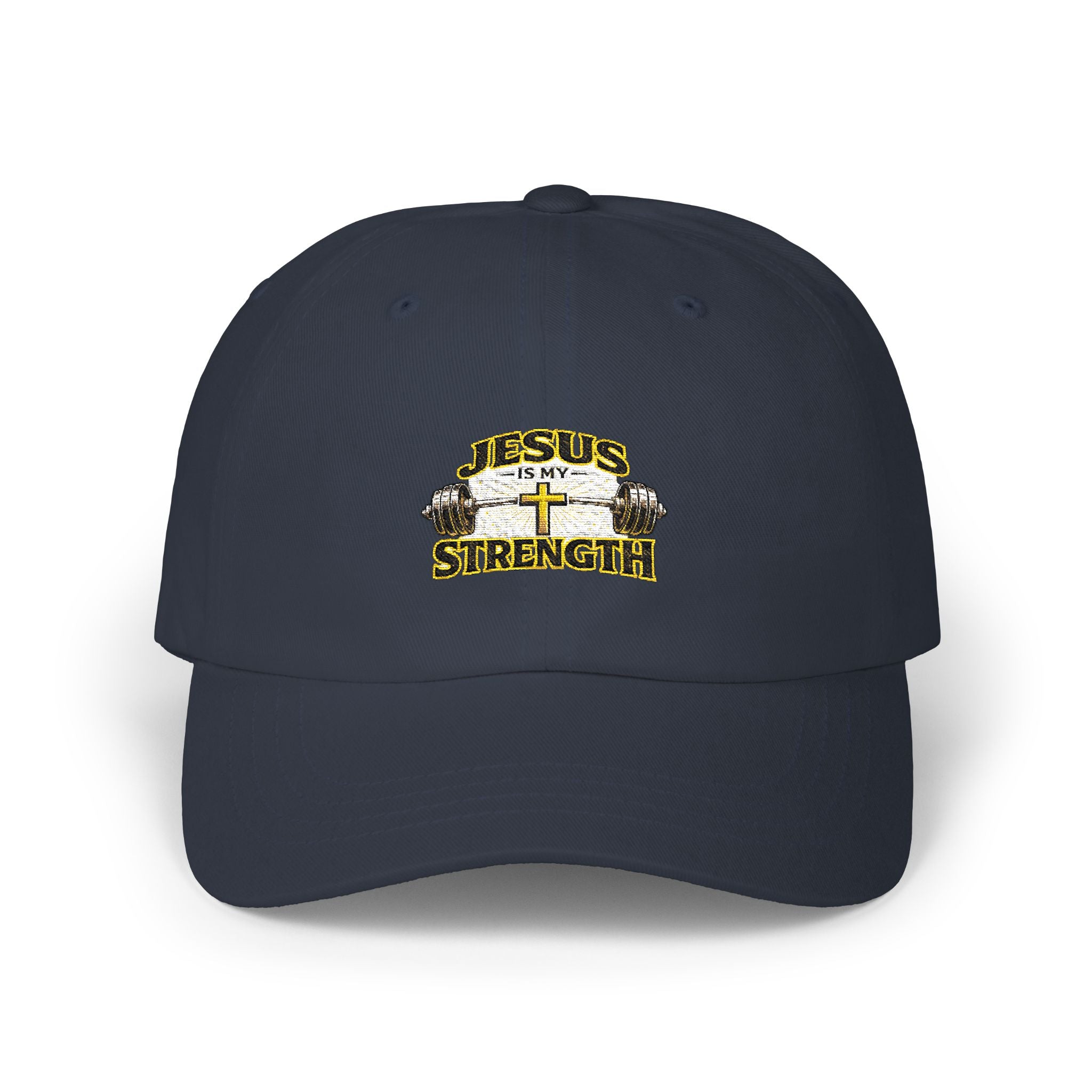 Dad Cap — "Jesus Strength" Embroidered Christian Baseball Hat