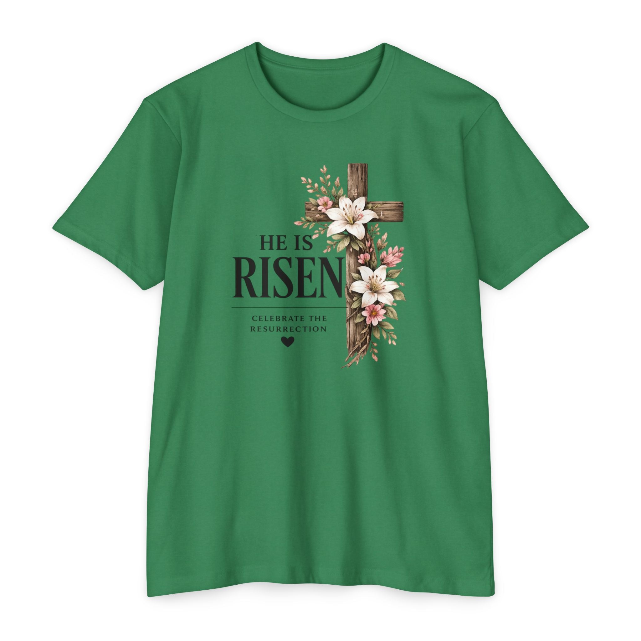 Womens He Is Risen crown of thorns T-Shirt | Resurrection Easter Christian Tee