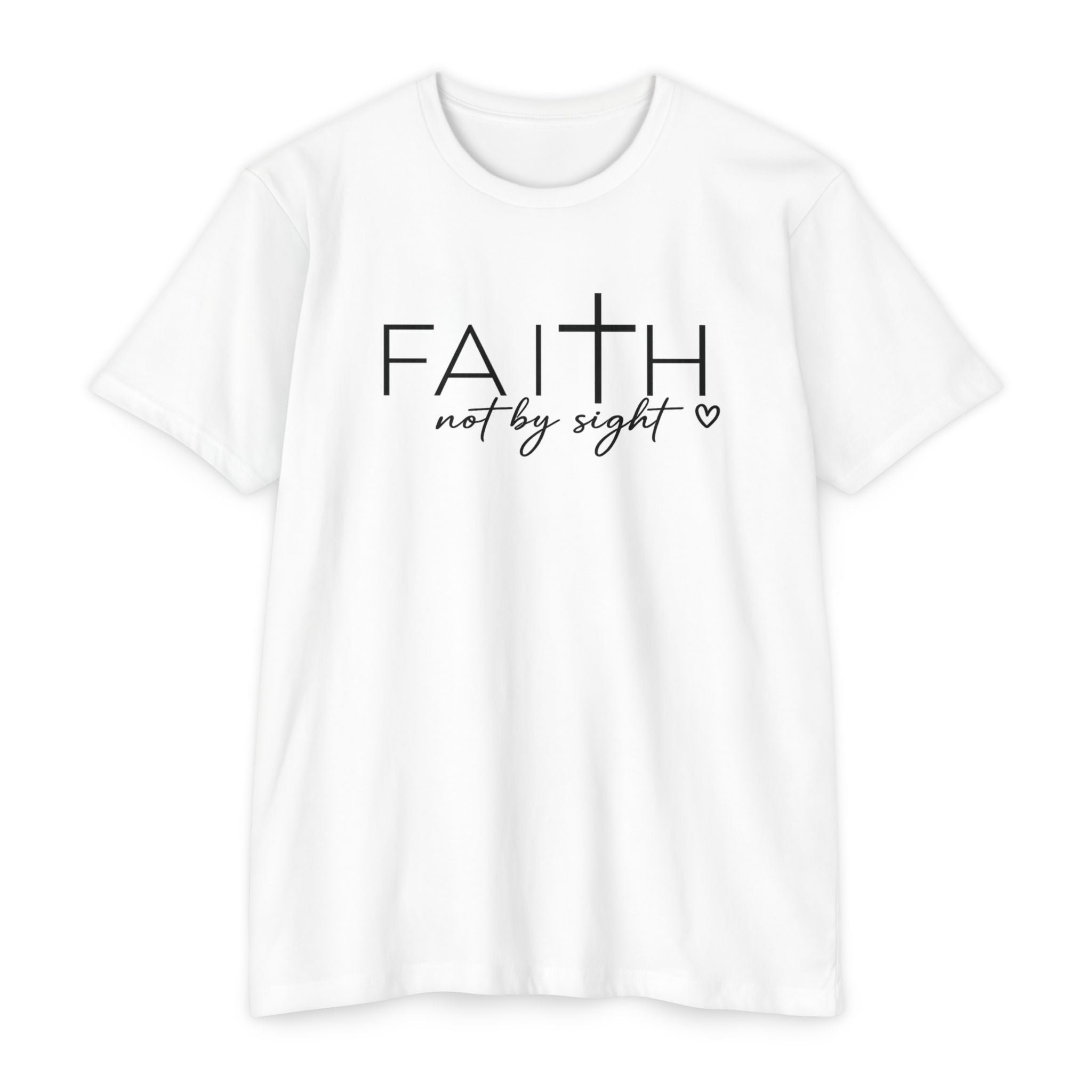 Womens Not By Sight  Faith Graphic T‑Shirt