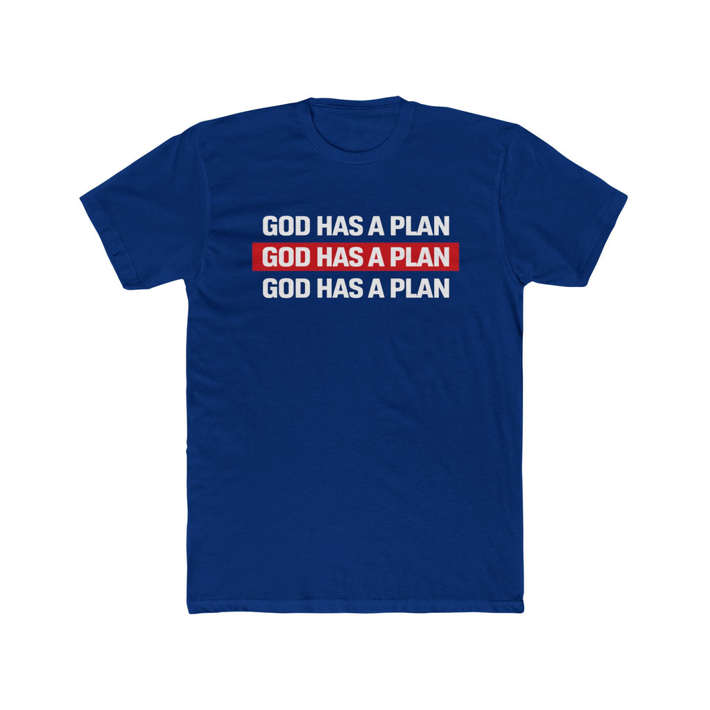 Mens God Has A Plan Tee - Inspirational Christian Message Shirt