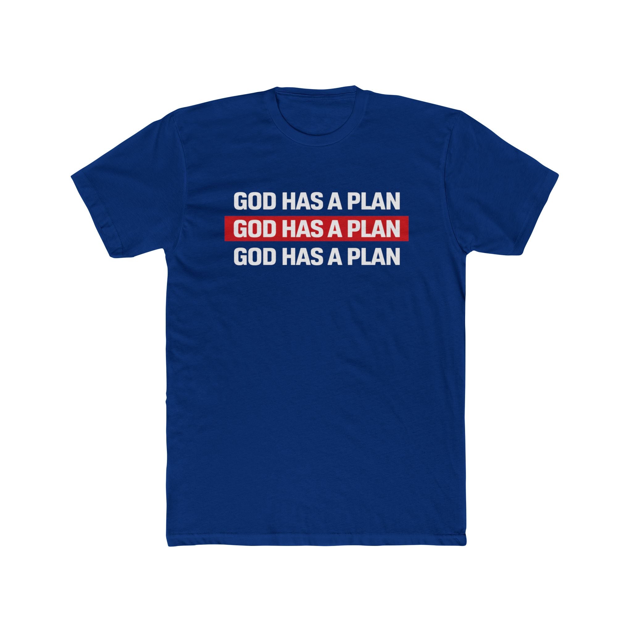 Mens God Has A Plan Tee - Inspirational Christian Message Shirt
