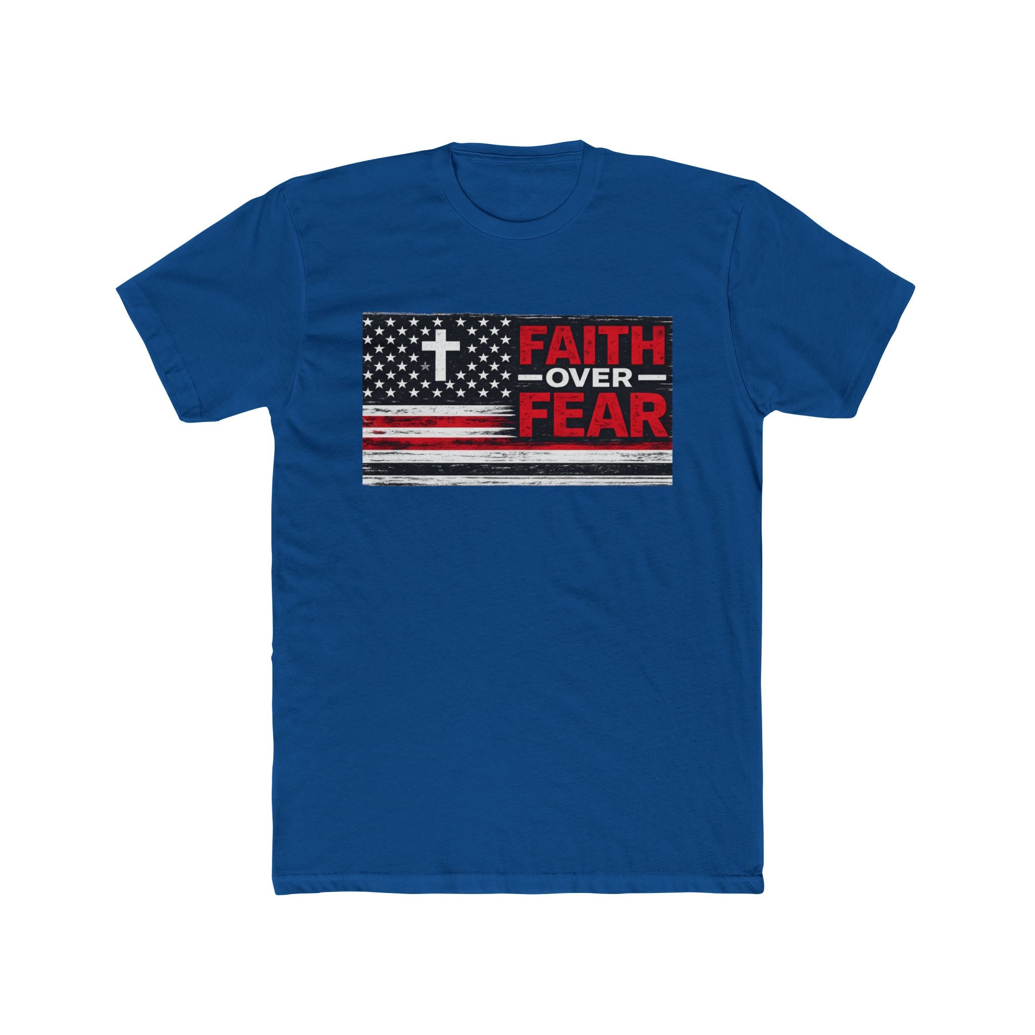Faith Over Fear T‑Shirt — Christian Flag Graphic Tee