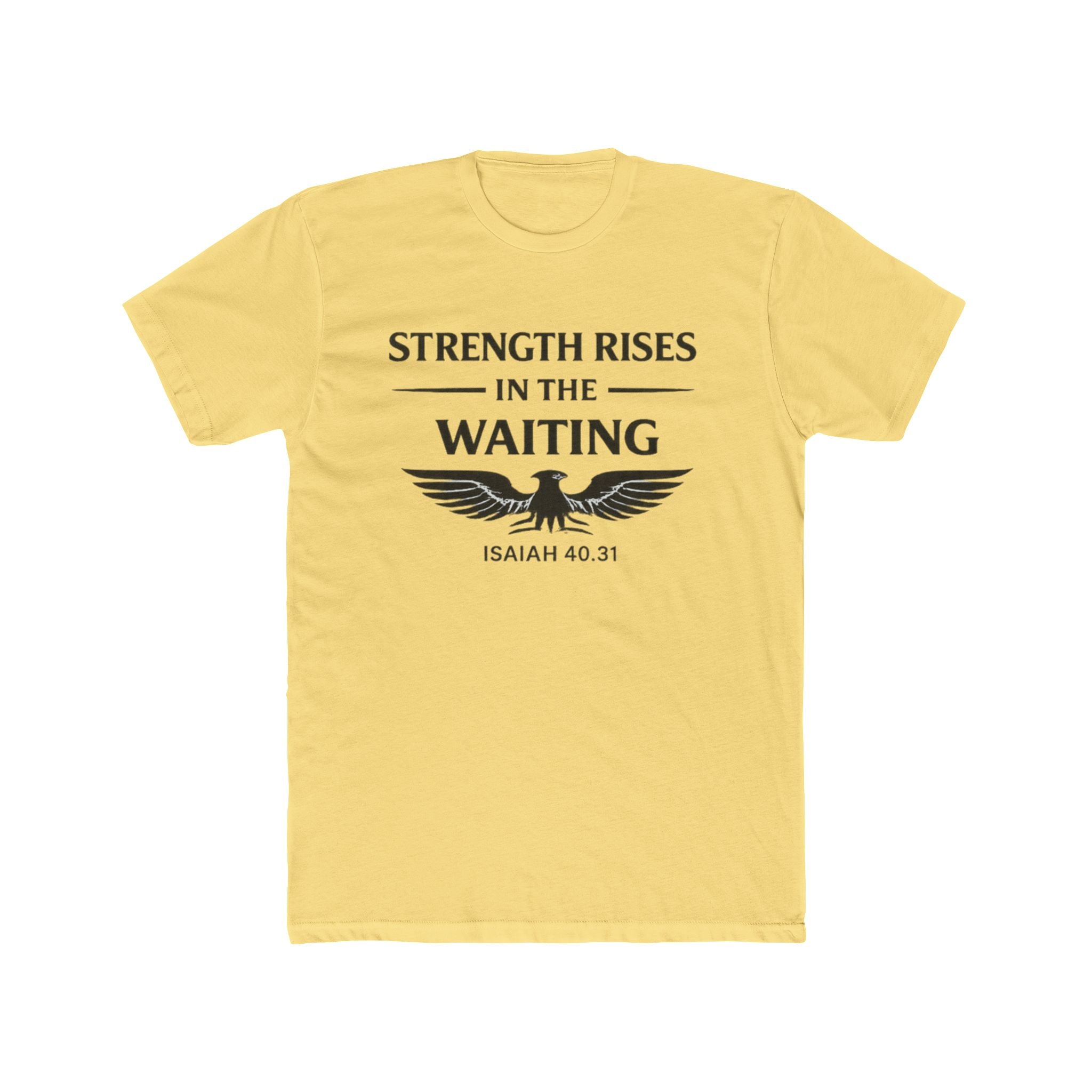 Strength Rises In The Waiting T-Shirt | Eagle Shield Graphic