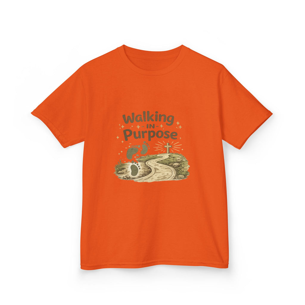 Kids Tee — "Walking in Purpose" Inspirational Christian Kids T-Shirt