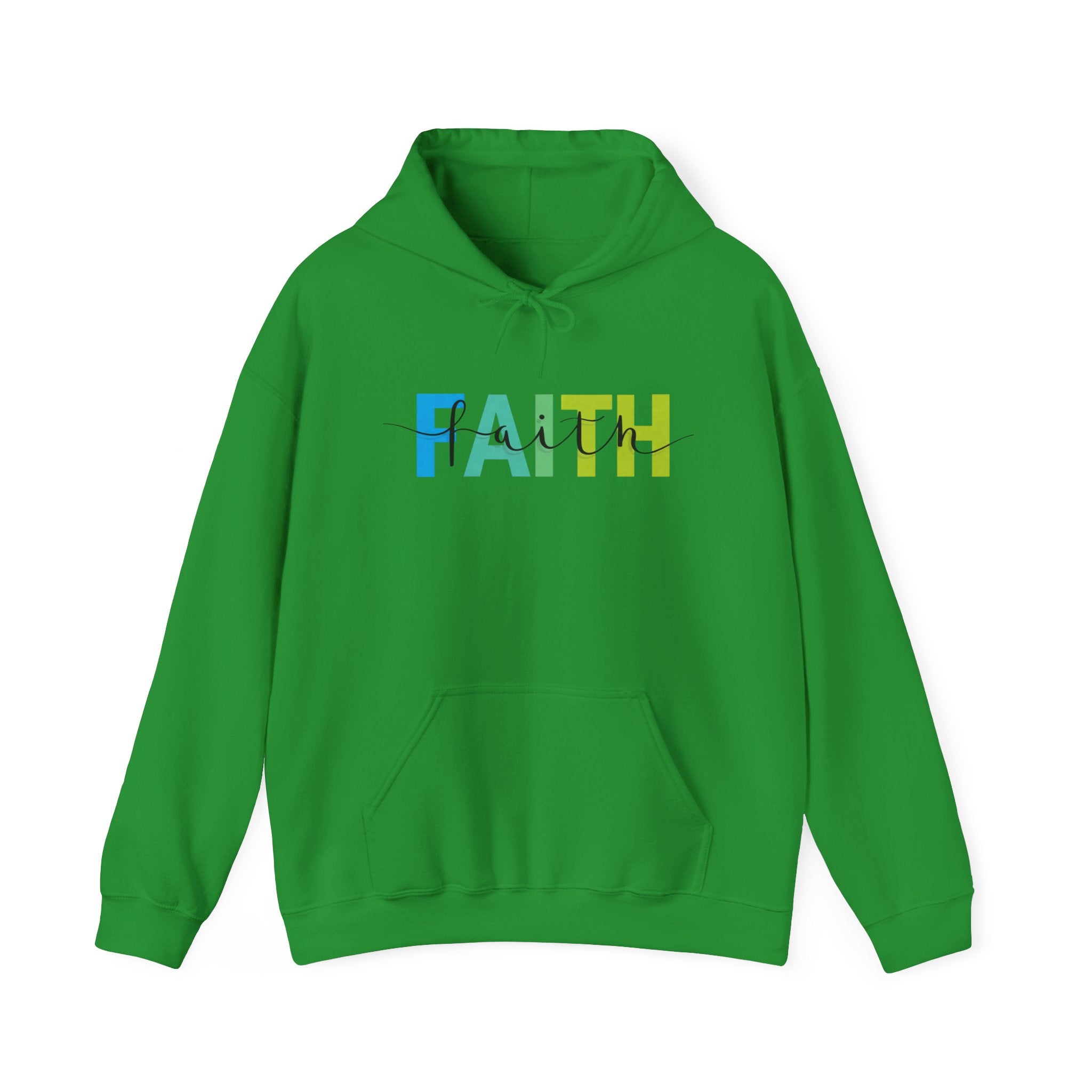Faith Layered Graphic Hoodie — Inspiring Christian Faith Sweatshirt