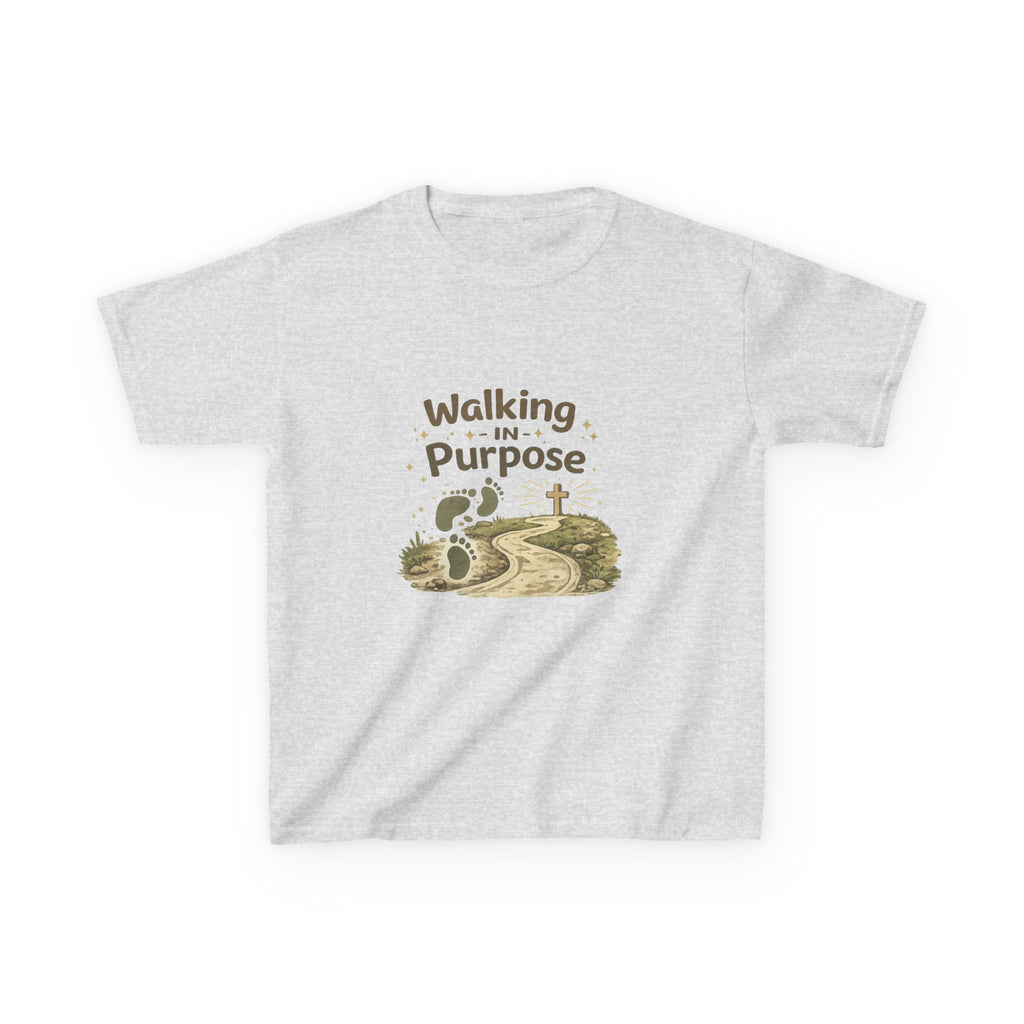 Kids Tee — "Walking in Purpose" Inspirational Christian Kids T-Shirt