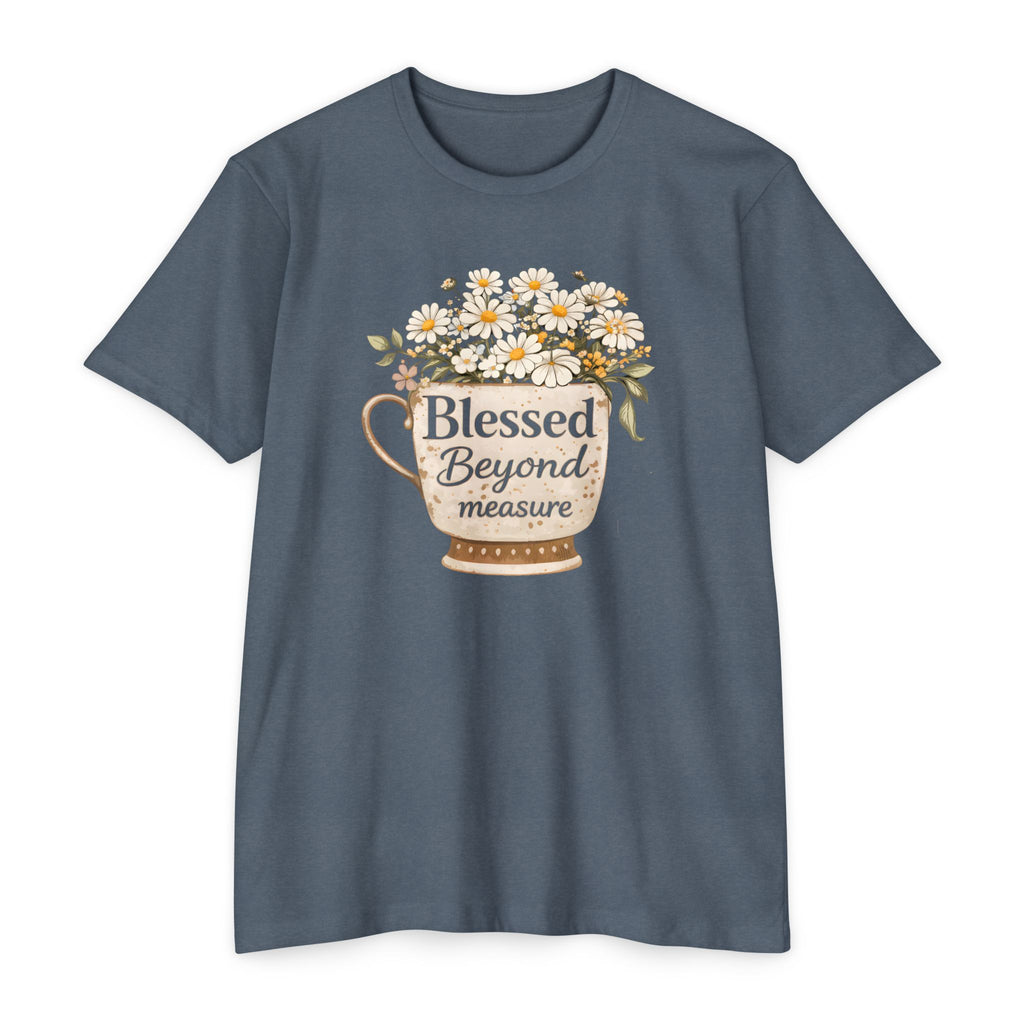 T-Shirt — "Blessed Beyond Measure" Floral Bouquet Tee