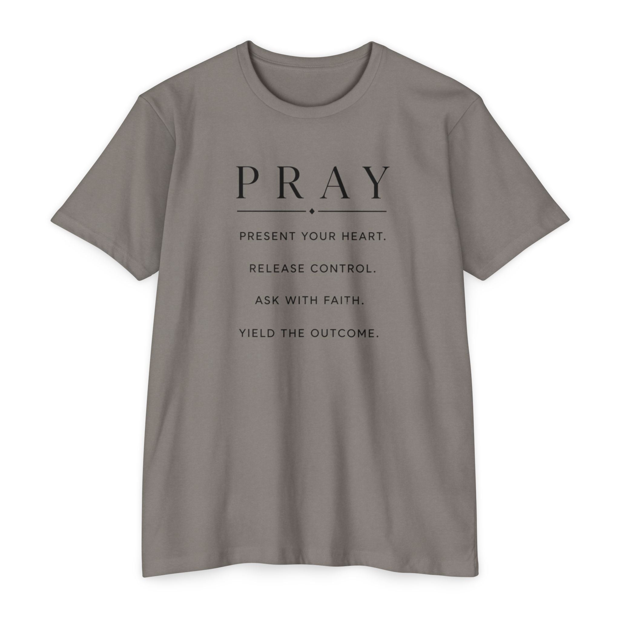 Womens "PRAY" inspirational text T-Shirt |