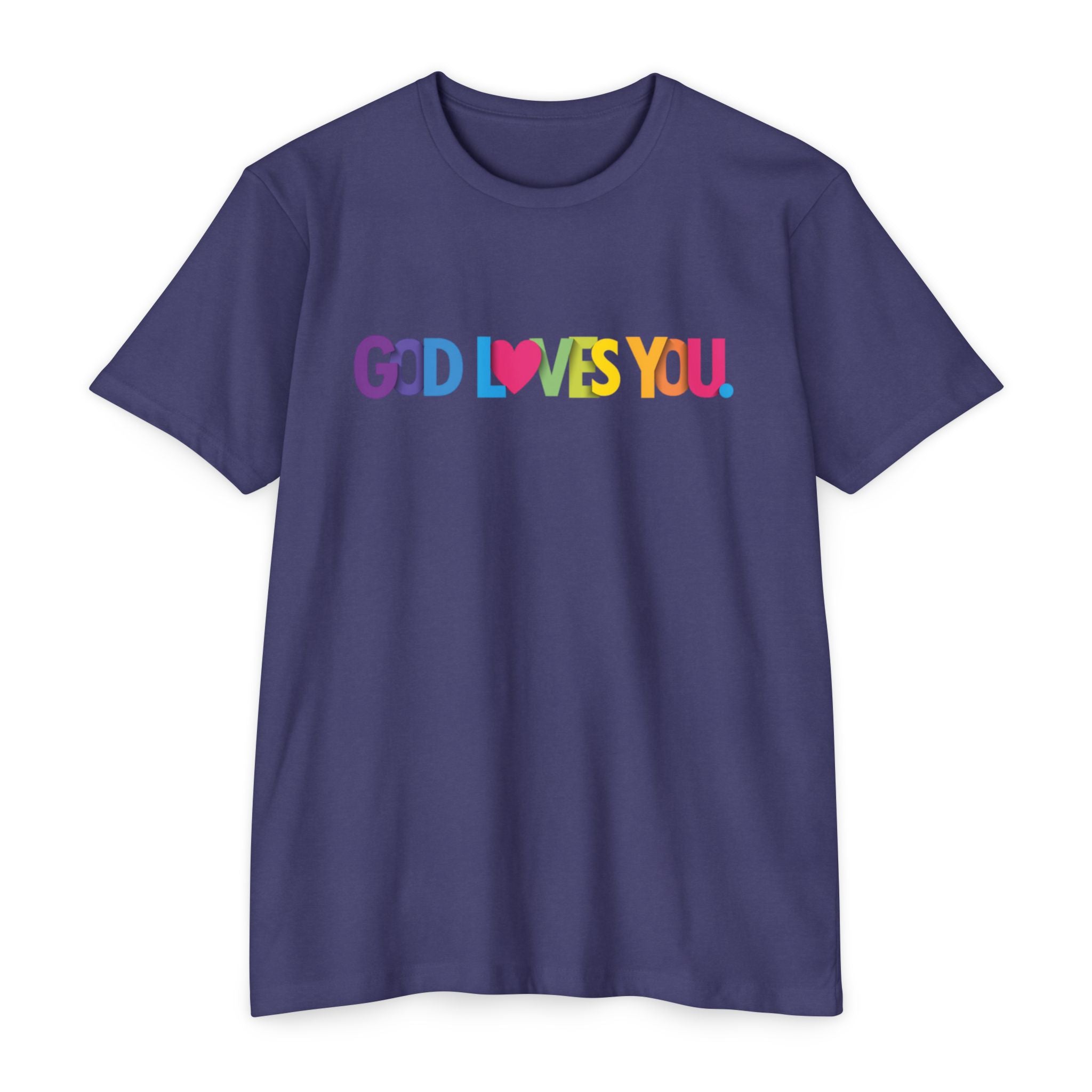 Womens God Loves You Rainbow T-Shirt