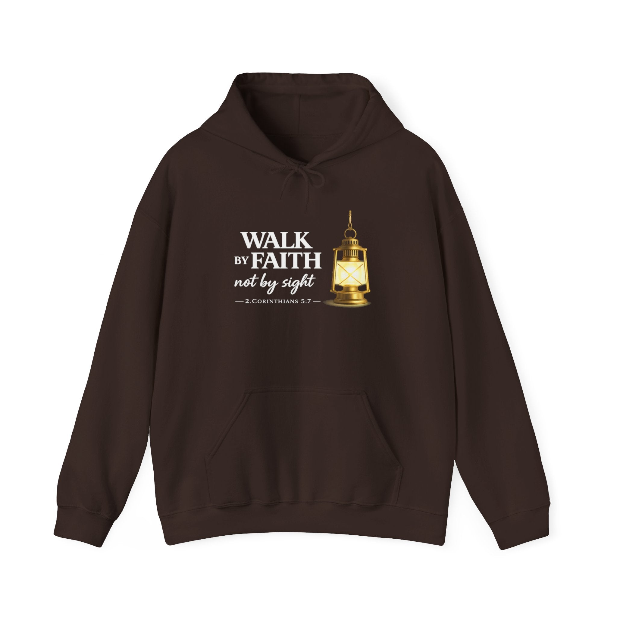 Womens Faith Lantern Hoodie  "Walk by Faith, not by sight" Christian Prayer Sweatshirt