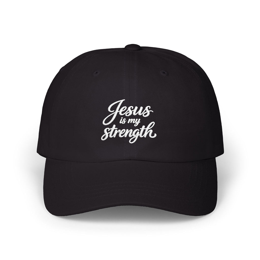 Dad Cap - "Jesus Is My Strength" Embroidered Christian Baseball Hat