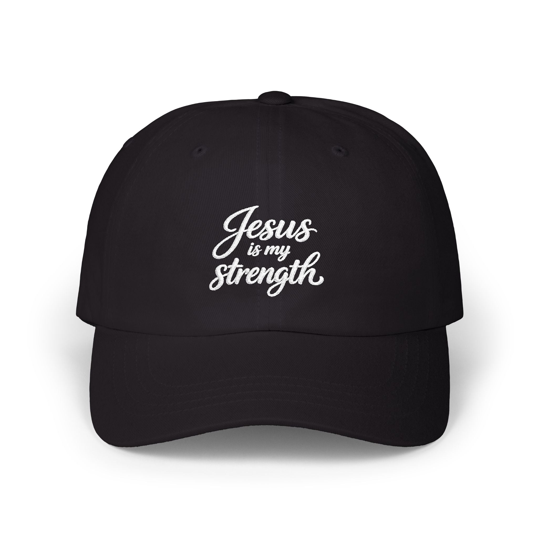 Dad Cap - "Jesus Is My Strength" Embroidered Christian Baseball Hat
