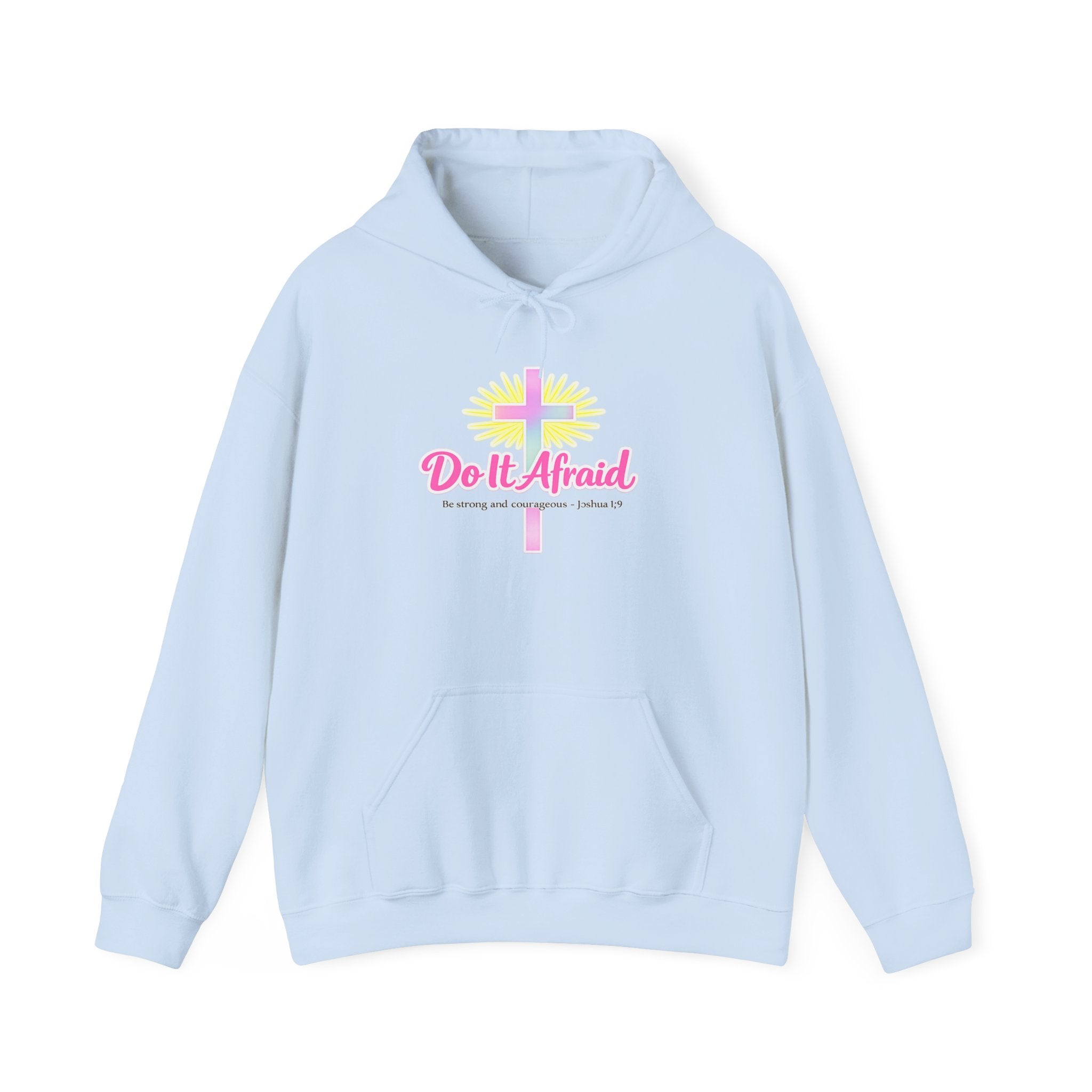 Women's Do It Afraid Cross Hoodie — Inspirational Christian Faith Hoodie