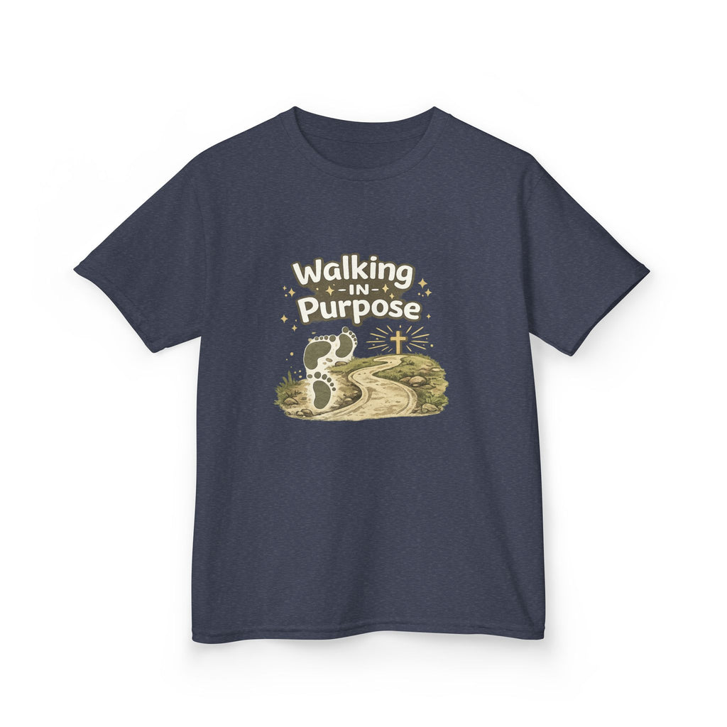 Kids Tee — "Walking in Purpose" Inspirational Christian Kids T-Shirt