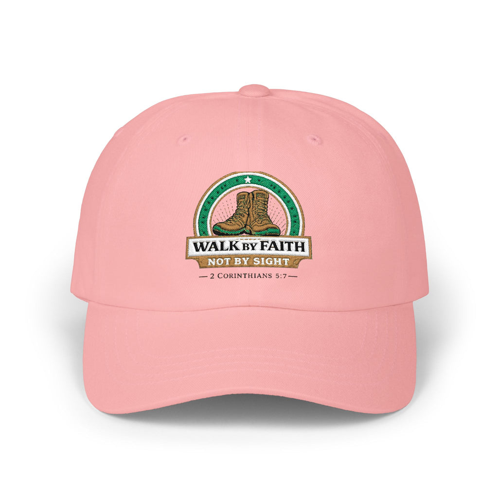 Dad Cap  "Walk by Faith Not by Sight" Embroidered Christian Baseball Hat