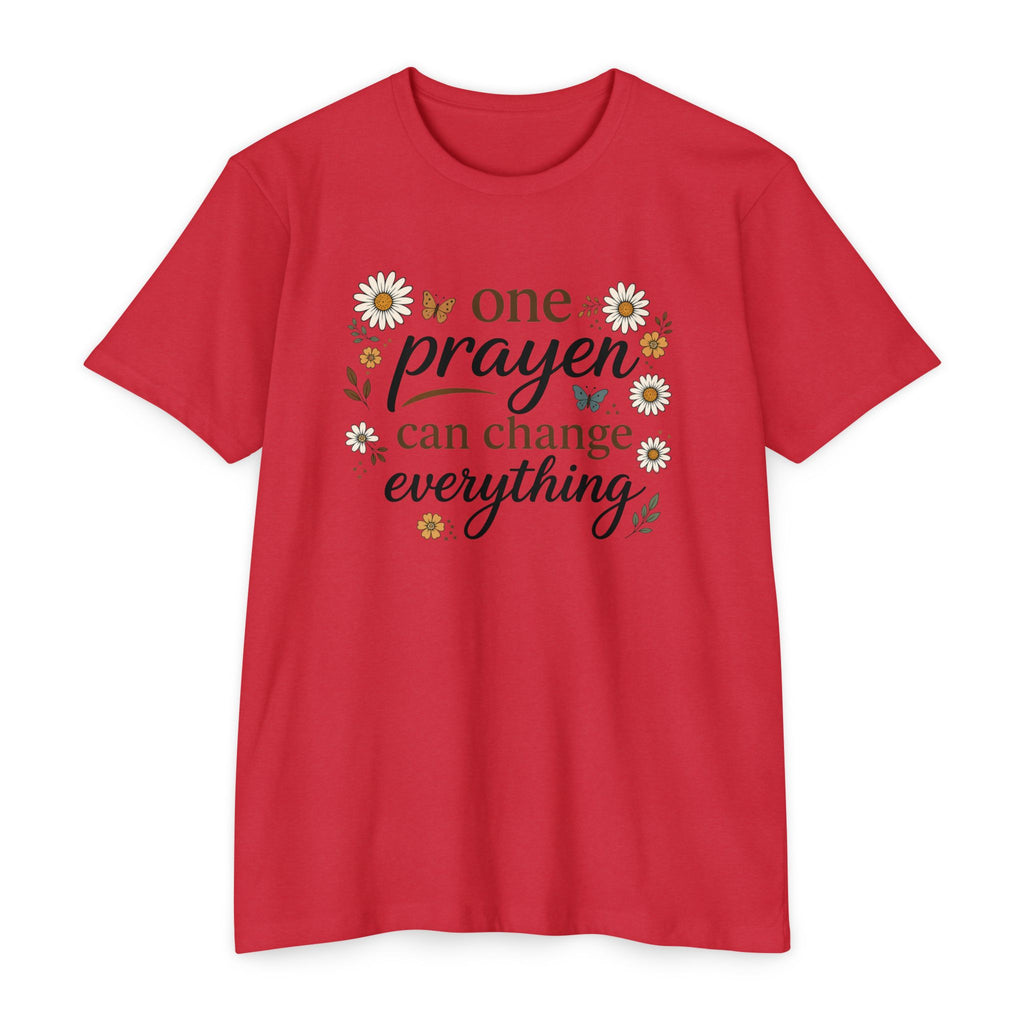 One Prayer Can Change Everything T-Shirt — Floral Faith Tee